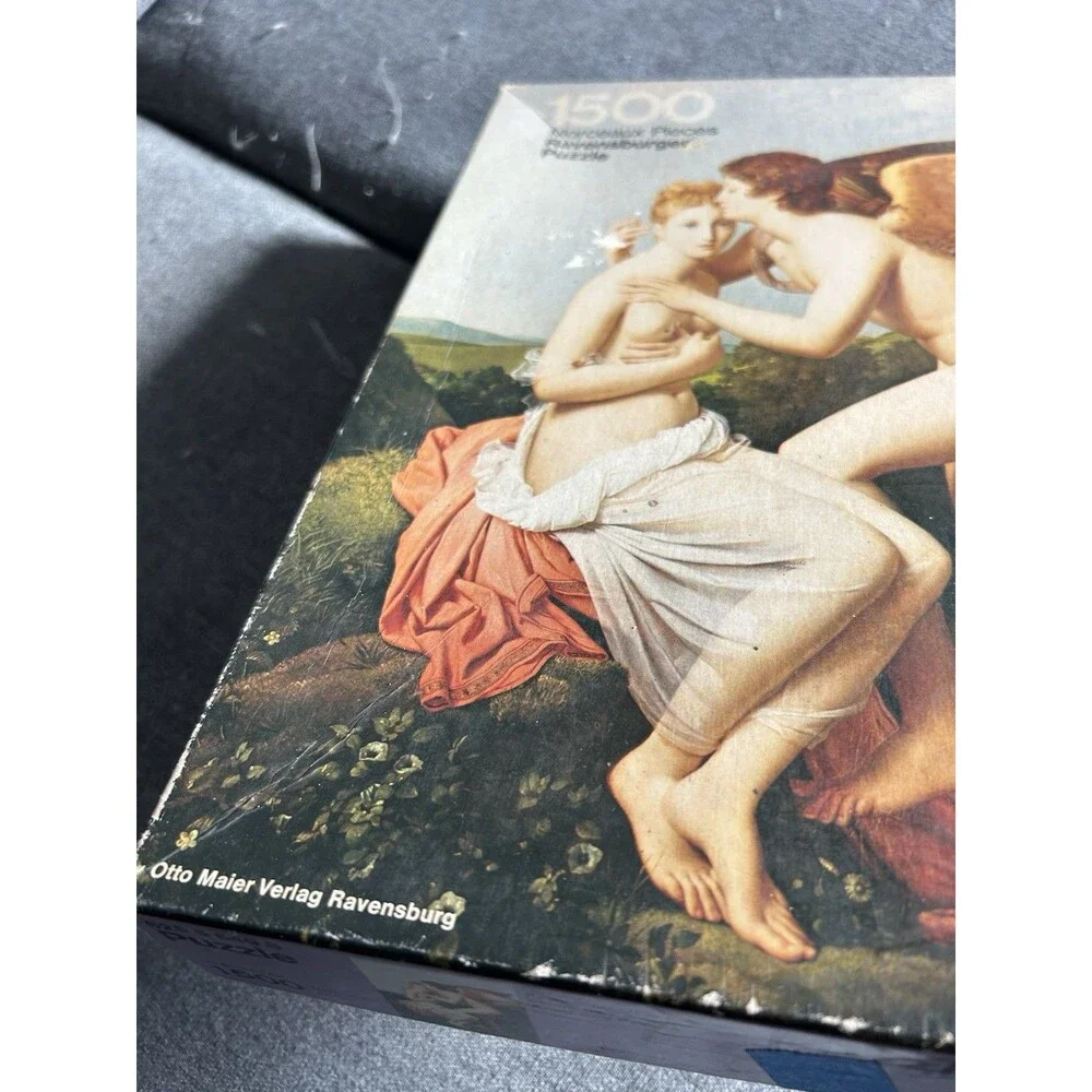 Vintage Ravensburger 1500 Puzzle Cupid and Psyche Francois Gerard Art Complete